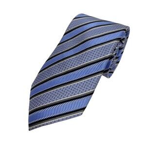 JZ Richard's Boulder Men's Blue Striped Silk Repp Tie Long United States